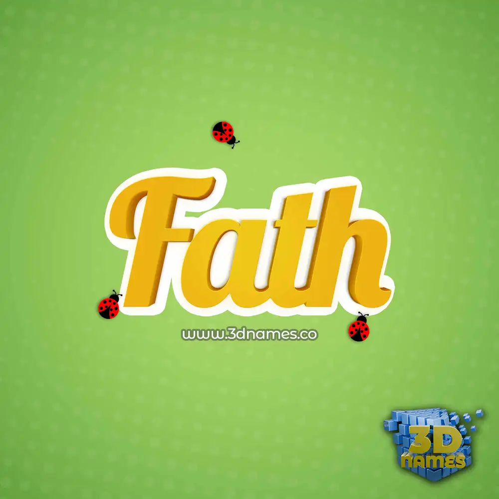 fath in Ladybugs style - 3D name wallpaper