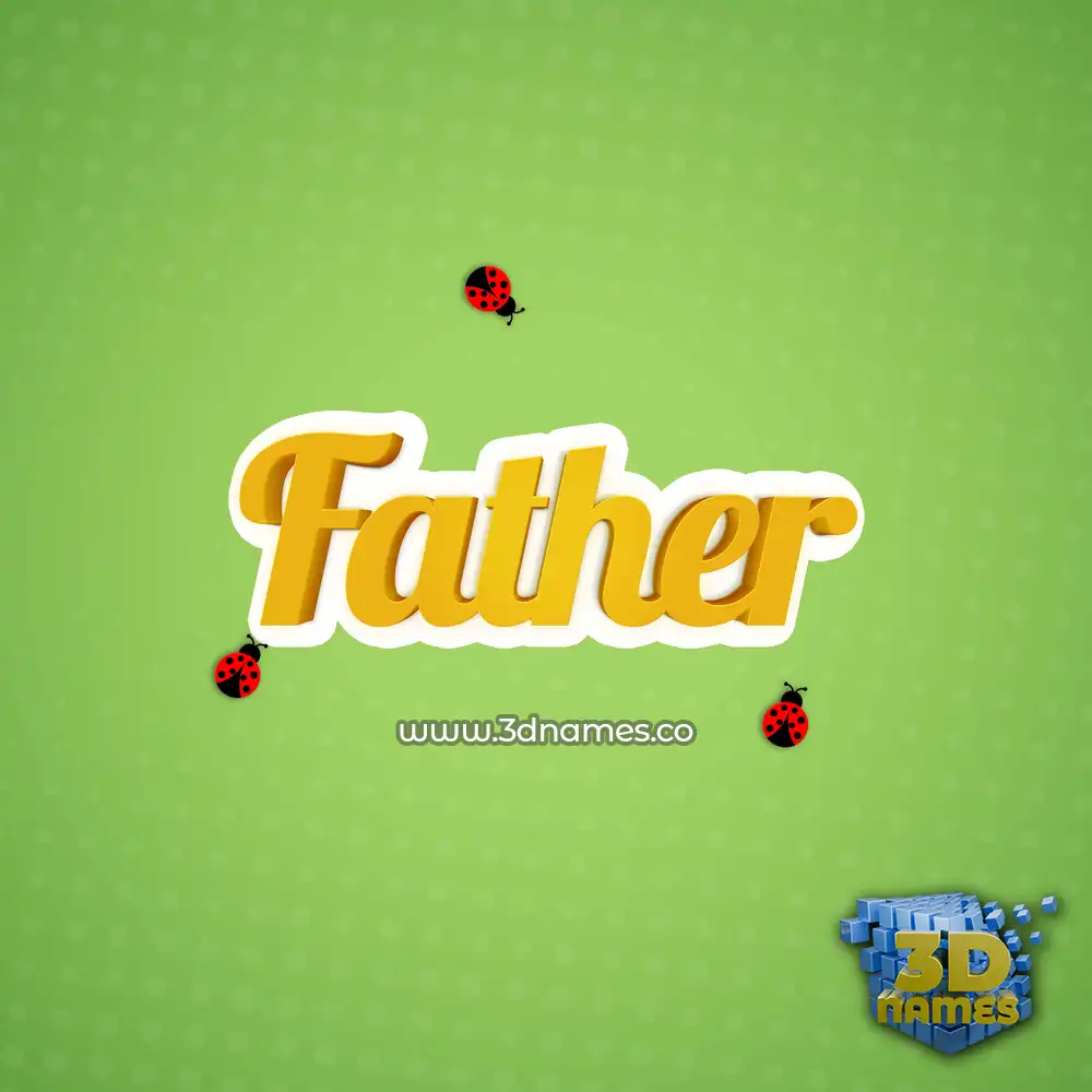father in Ladybugs style - 3D name wallpaper