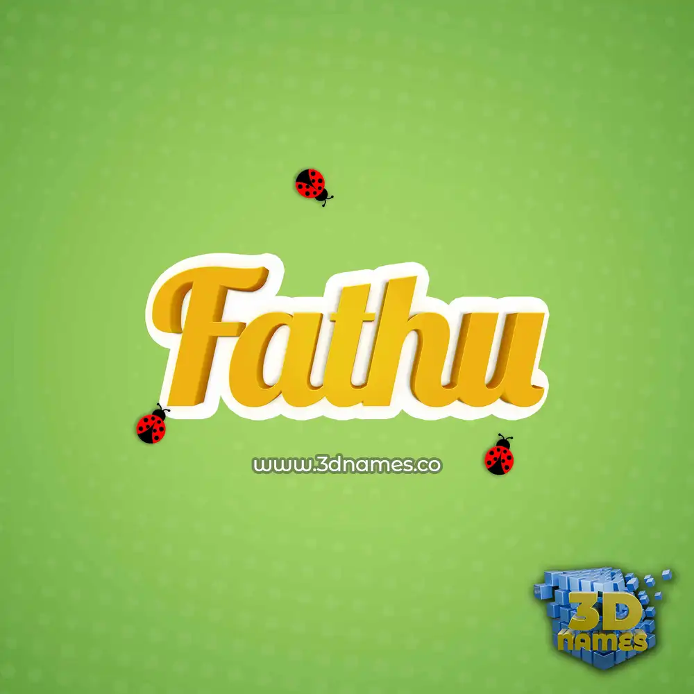 fathu in Ladybugs style - 3D name wallpaper