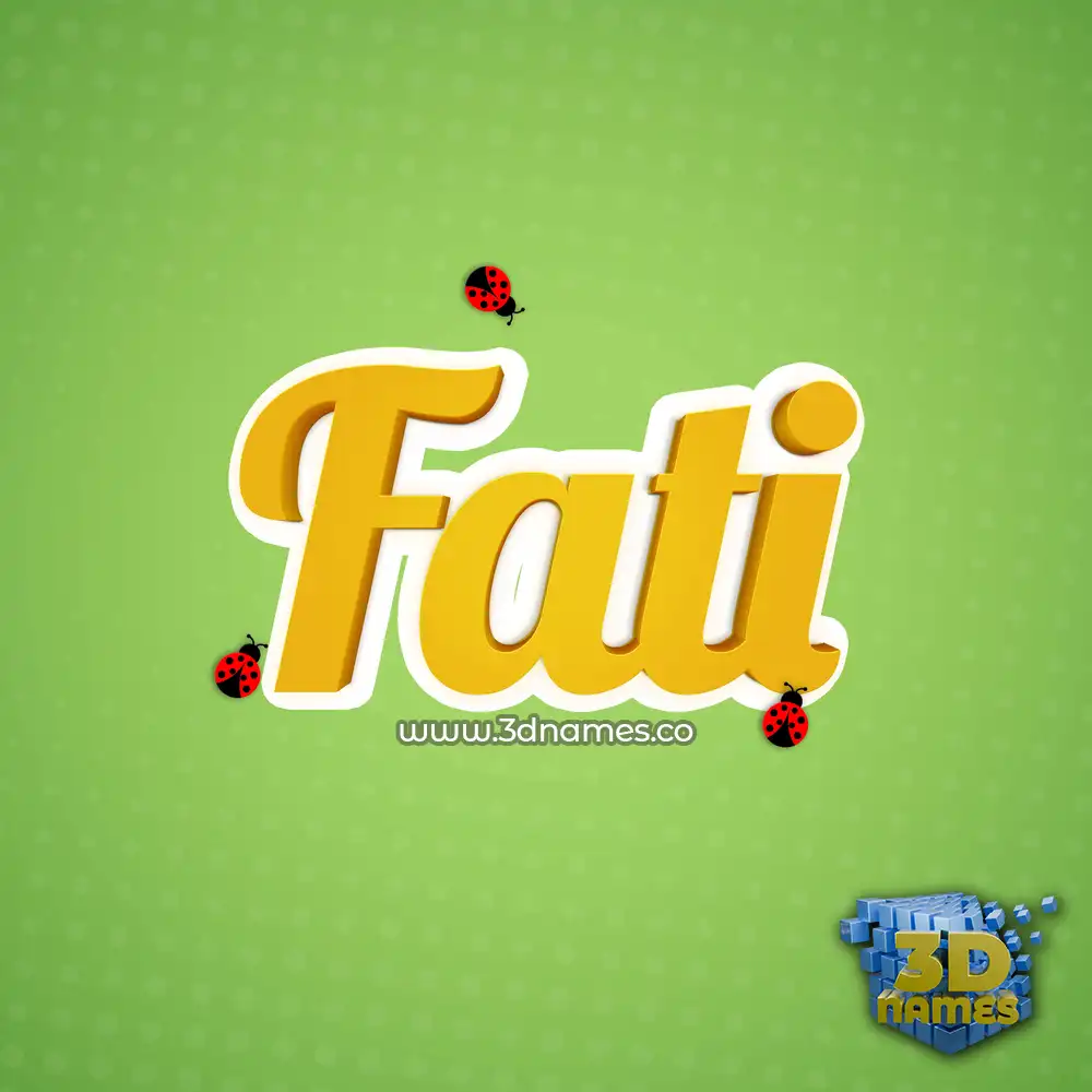fati in Ladybugs style - 3D name wallpaper