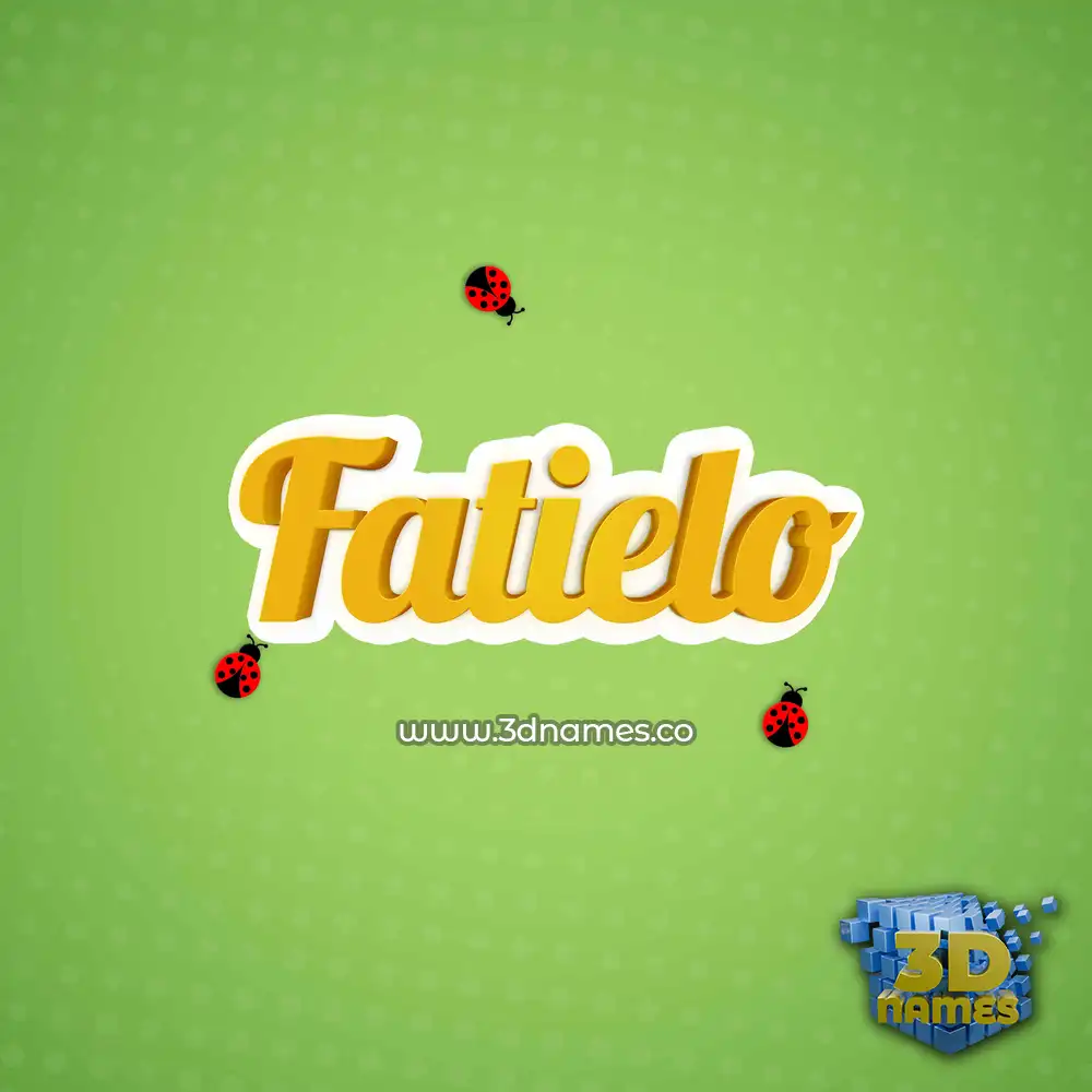 fatielo in Ladybugs style - 3D name wallpaper