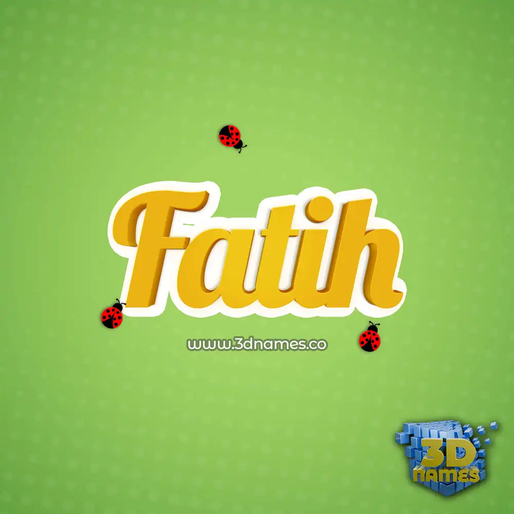 fatih in Ladybugs style - 3D name wallpaper