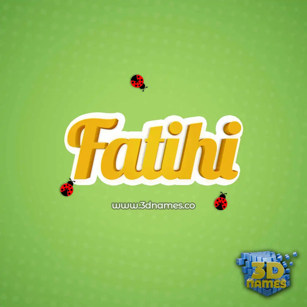 fatihi in Ladybugs style - 3D name wallpaper