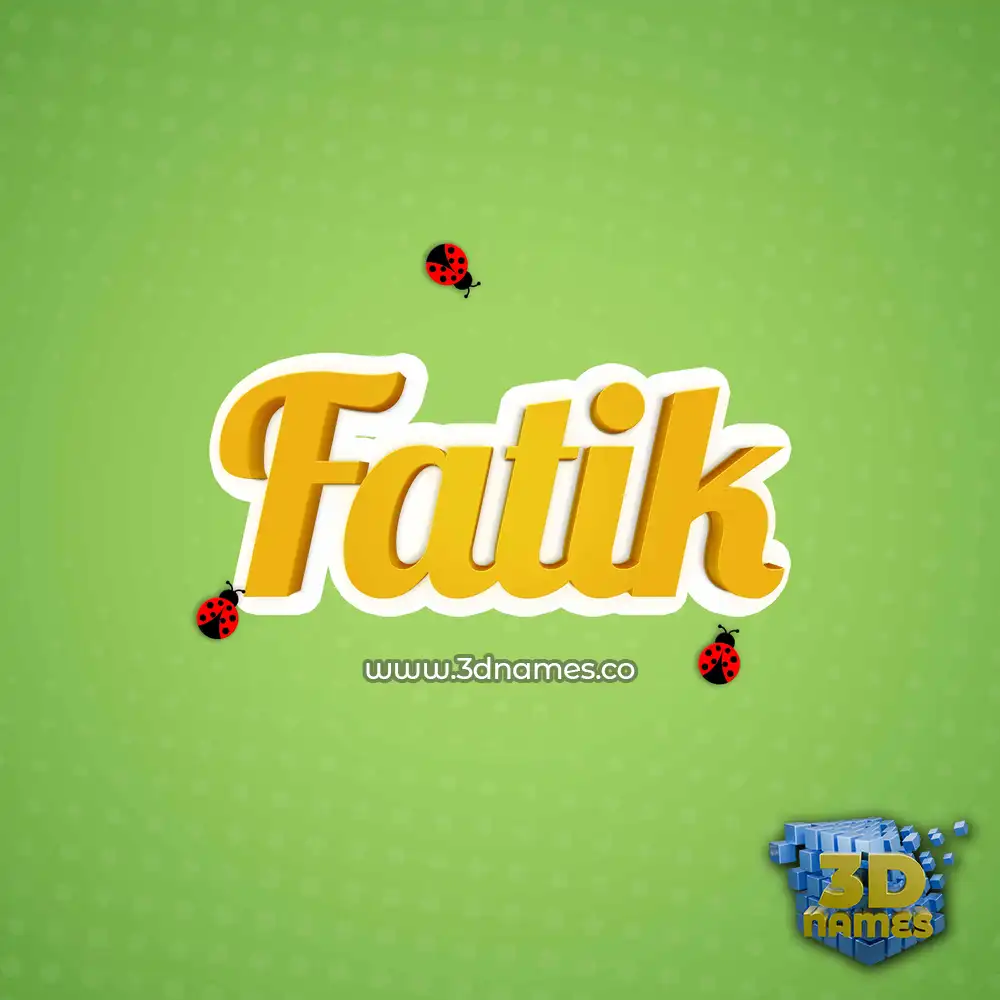 fatik in Ladybugs style - 3D name wallpaper