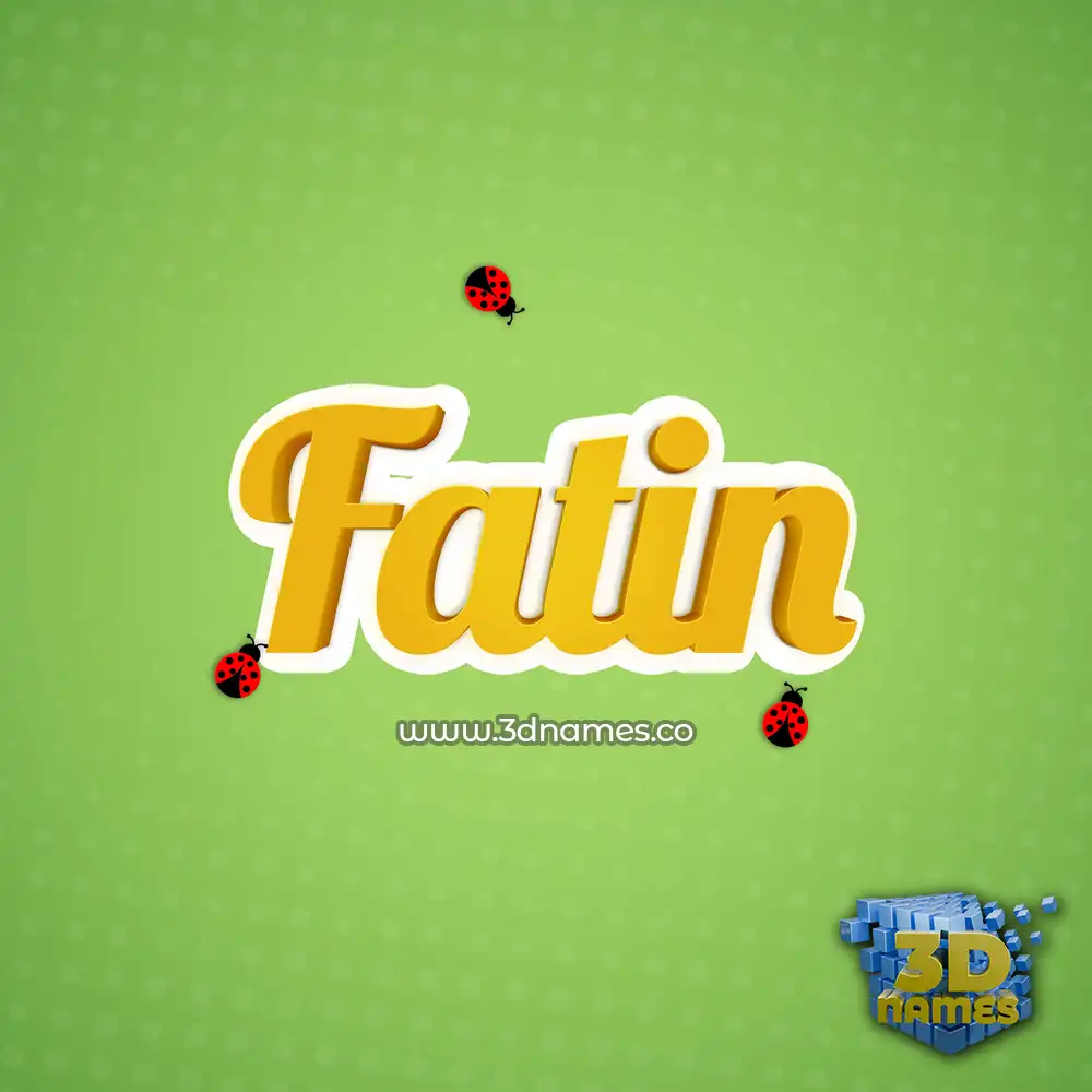 fatin in Ladybugs style - 3D name wallpaper