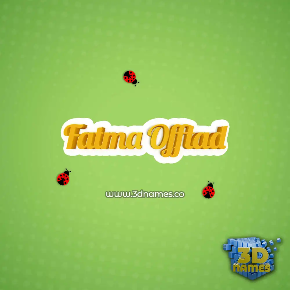 fatma offtad in Ladybugs style - 3D name wallpaper
