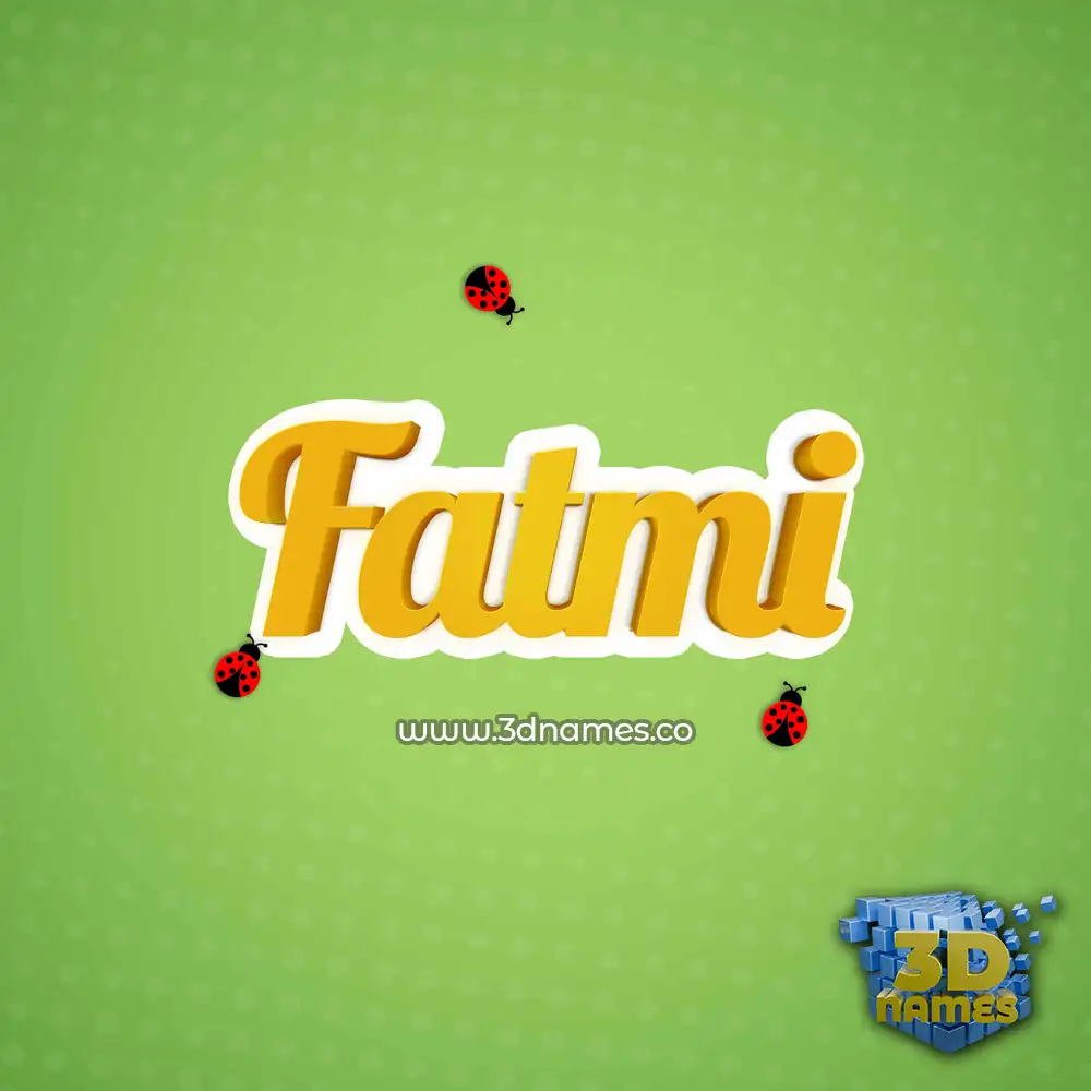 fatmi in Ladybugs style - 3D name wallpaper