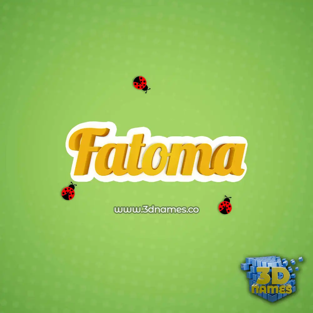 fatoma in Ladybugs style - 3D name wallpaper