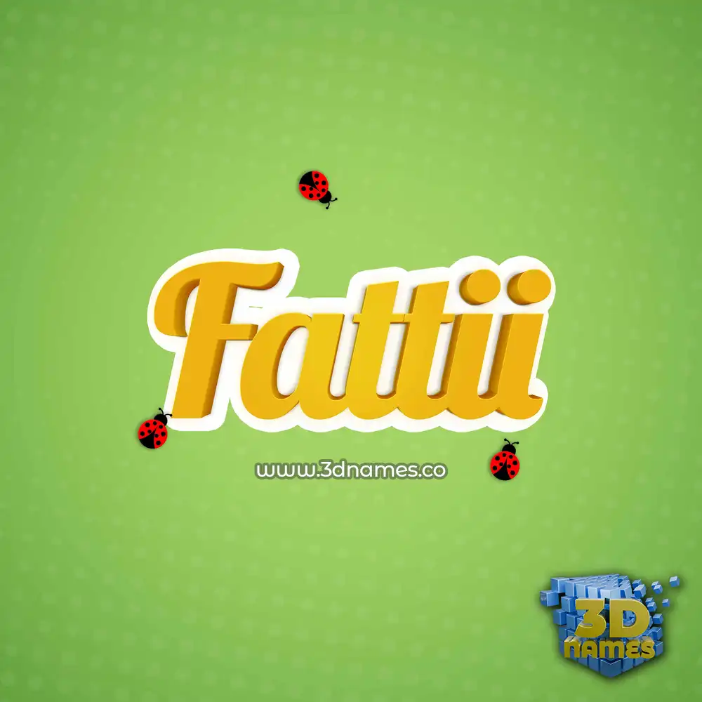 fattii in Ladybugs style - 3D name wallpaper