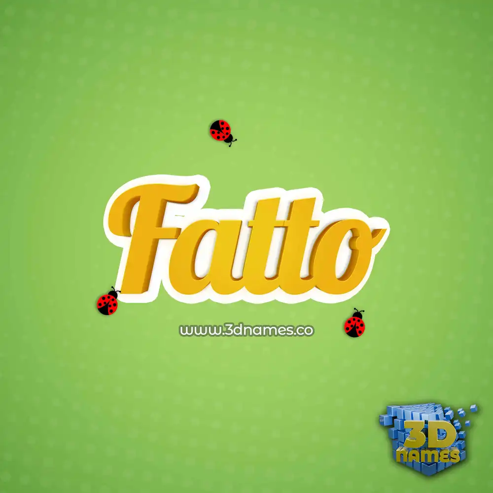 fatto in Ladybugs style - 3D name wallpaper