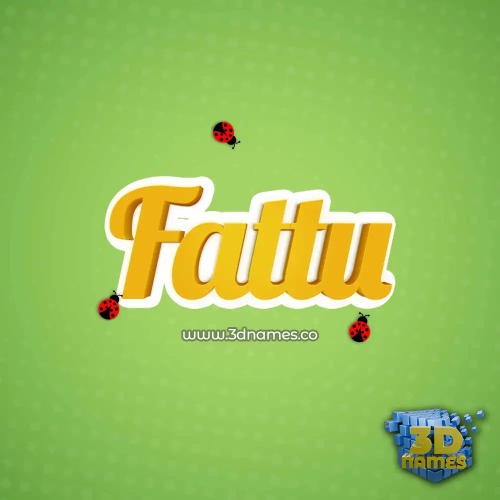 fattu in Ladybugs style - 3D name wallpaper