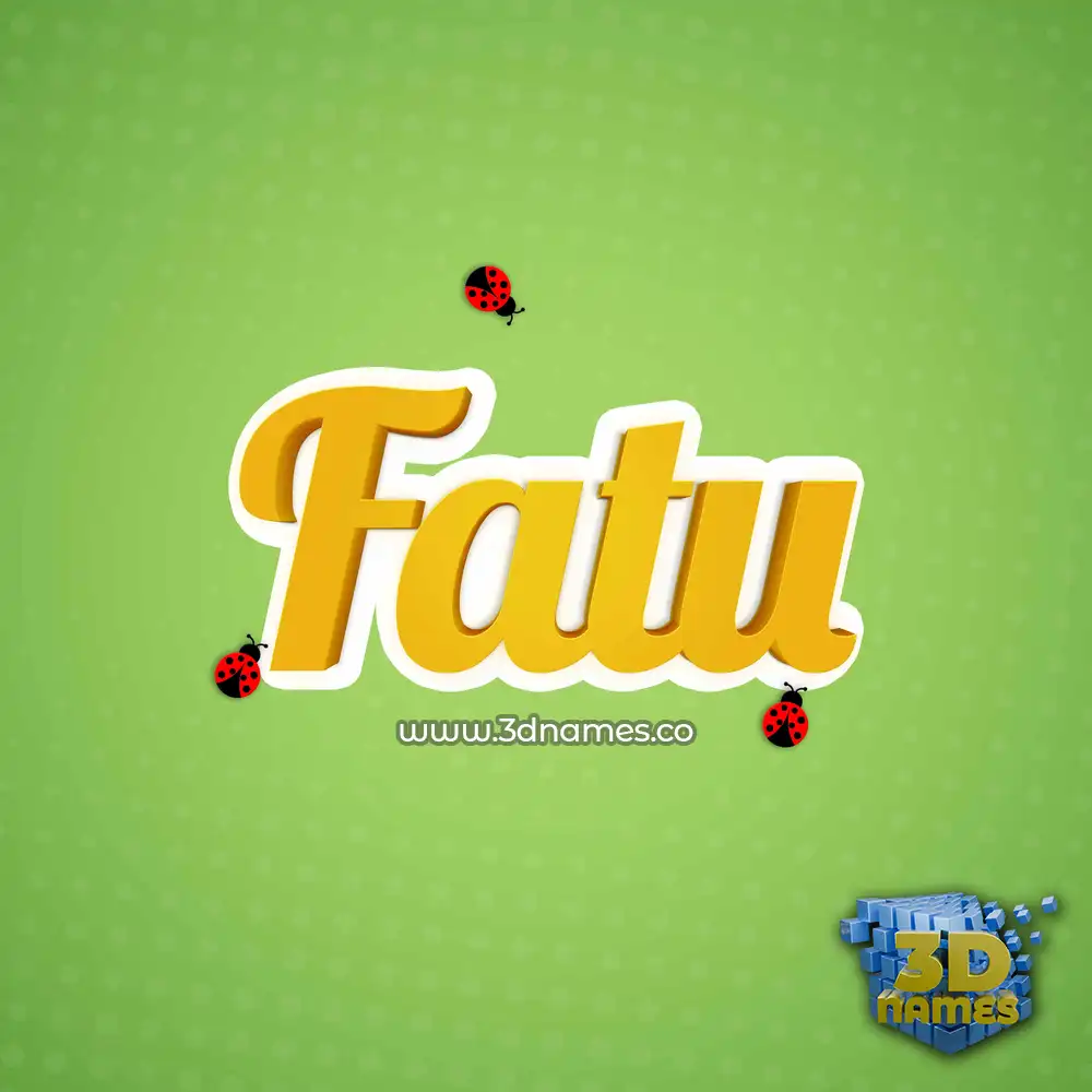 fatu in Ladybugs style - 3D name wallpaper