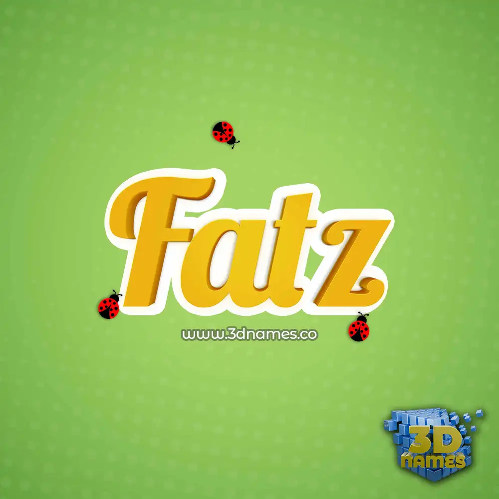 fatz in Ladybugs style - 3D name wallpaper