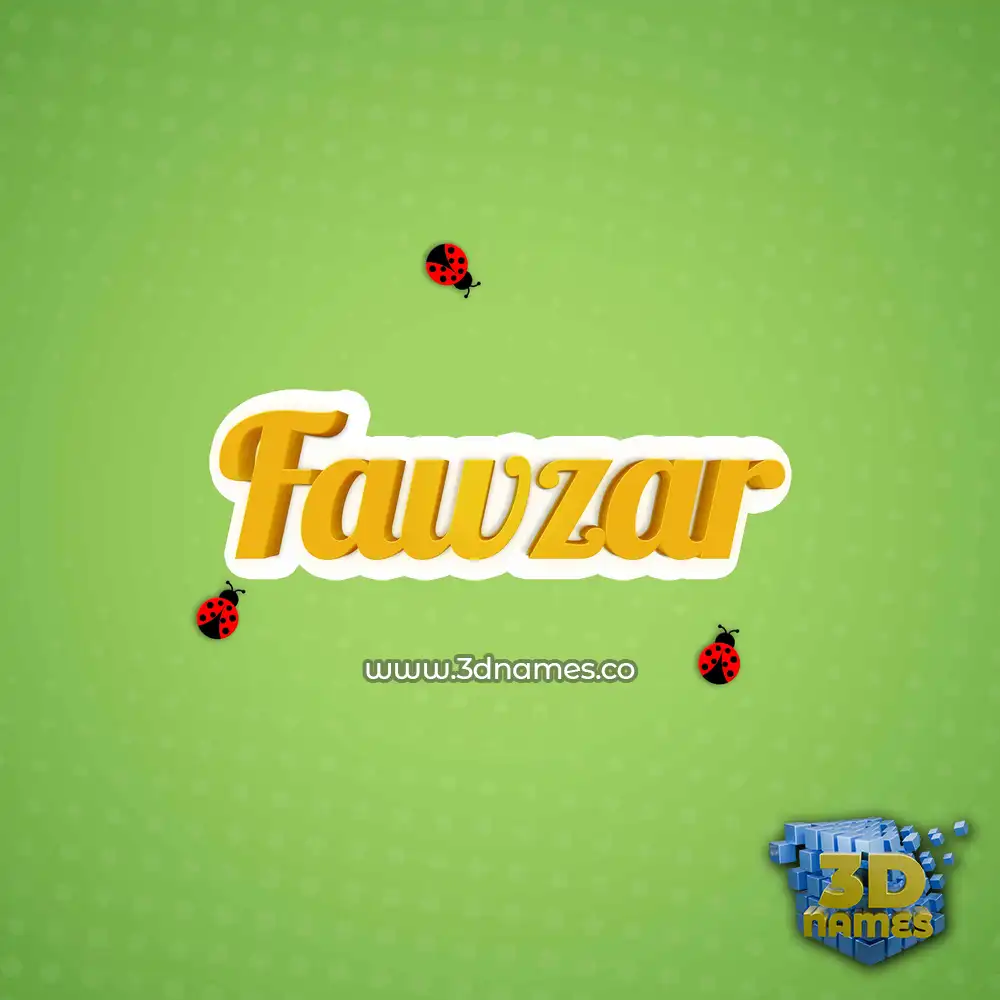 fawzar in Ladybugs style - 3D name wallpaper