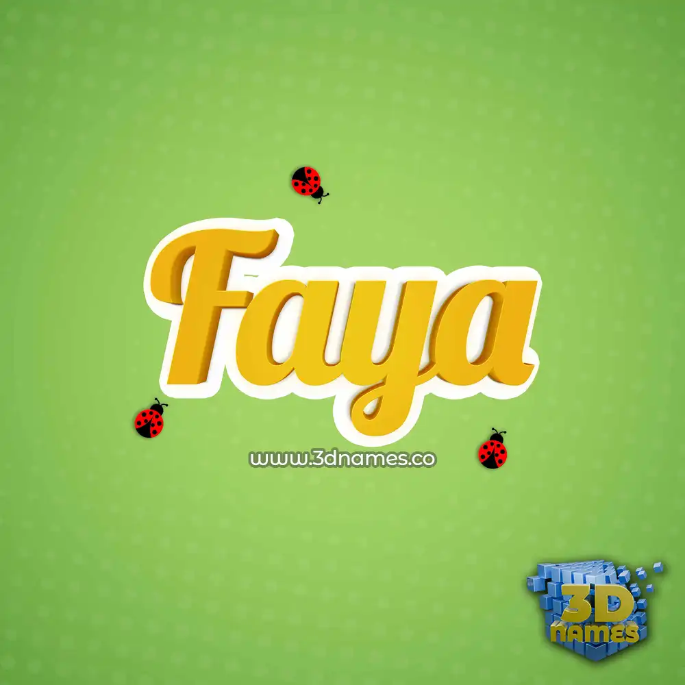 faya in Ladybugs style - 3D name wallpaper
