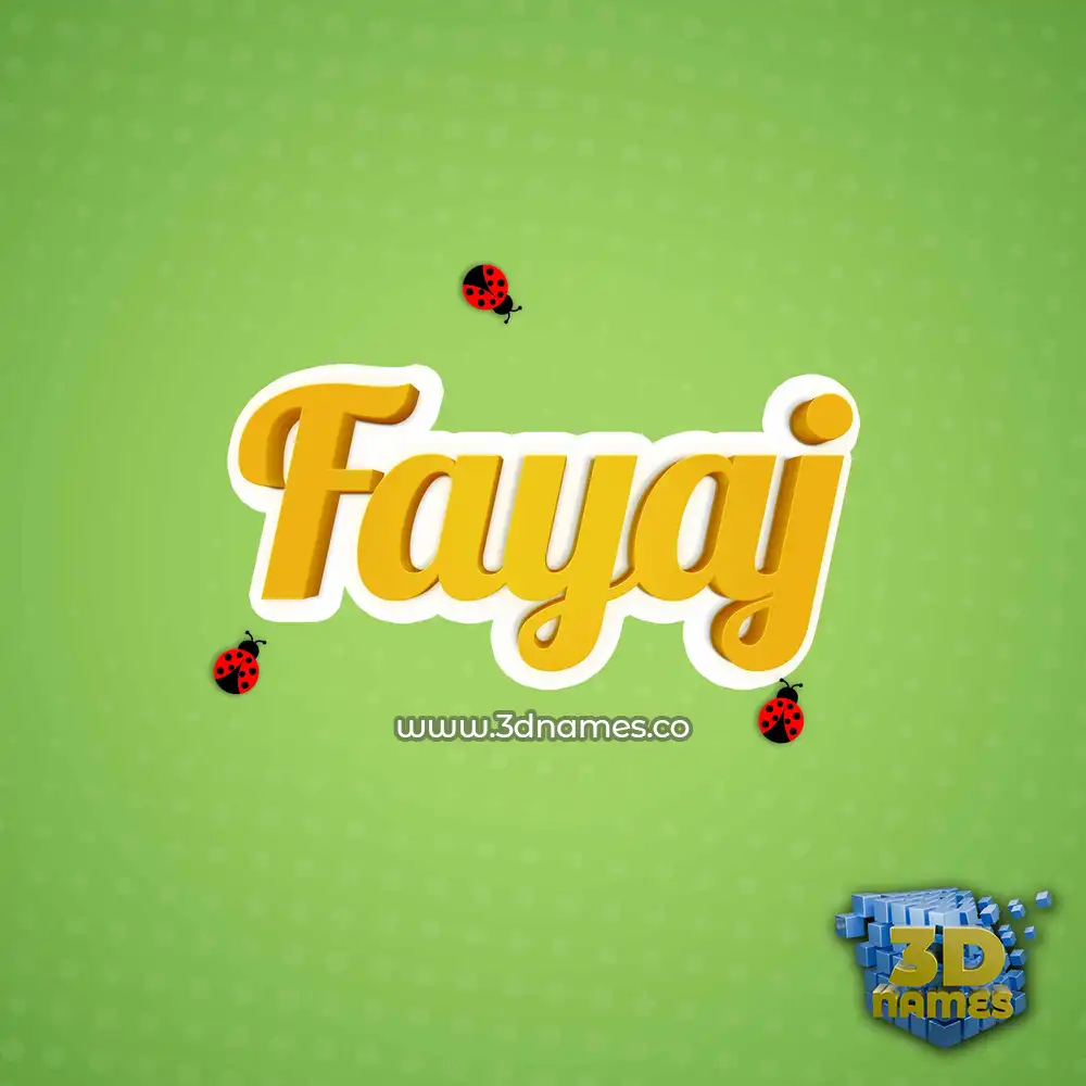 fayaj in Ladybugs style - 3D name wallpaper