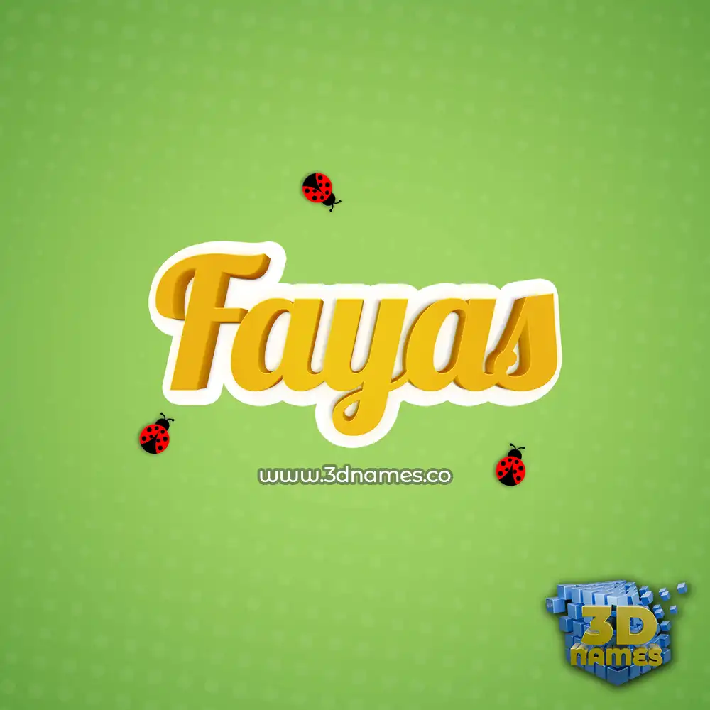 fayas in Ladybugs style - 3D name wallpaper