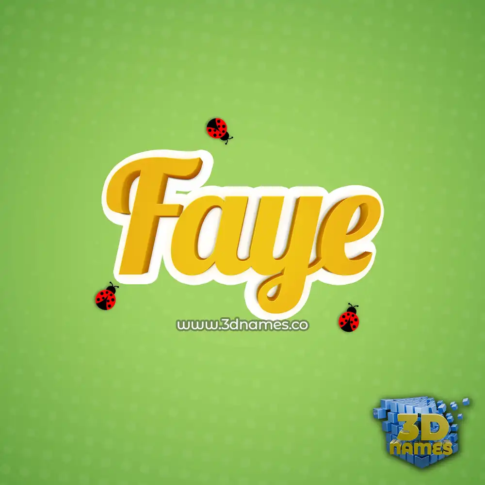 faye in Ladybugs style - 3D name wallpaper