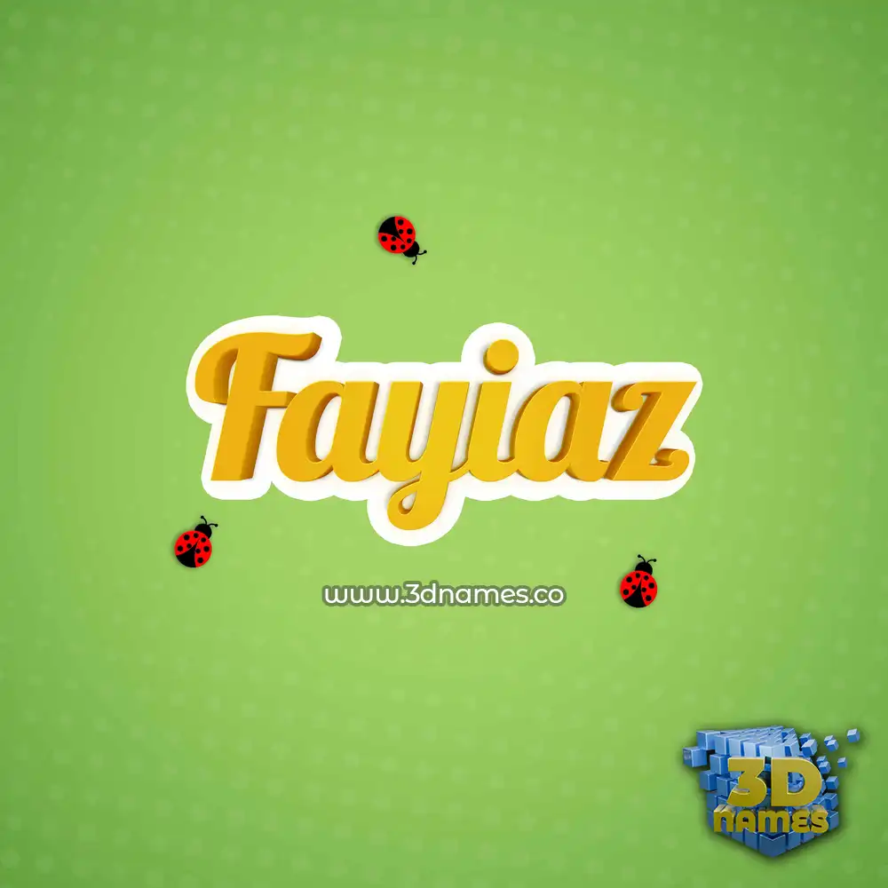 fayiaz in Ladybugs style - 3D name wallpaper