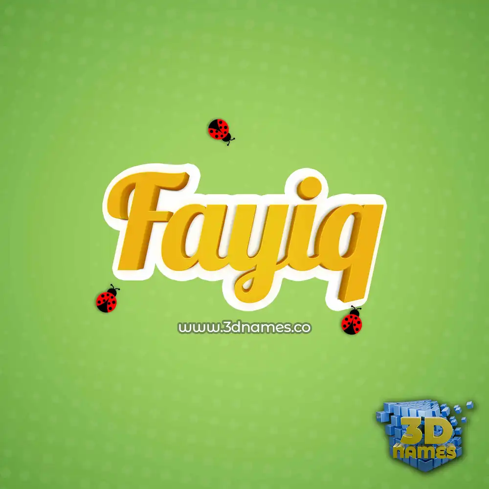 fayiq in Ladybugs style - 3D name wallpaper