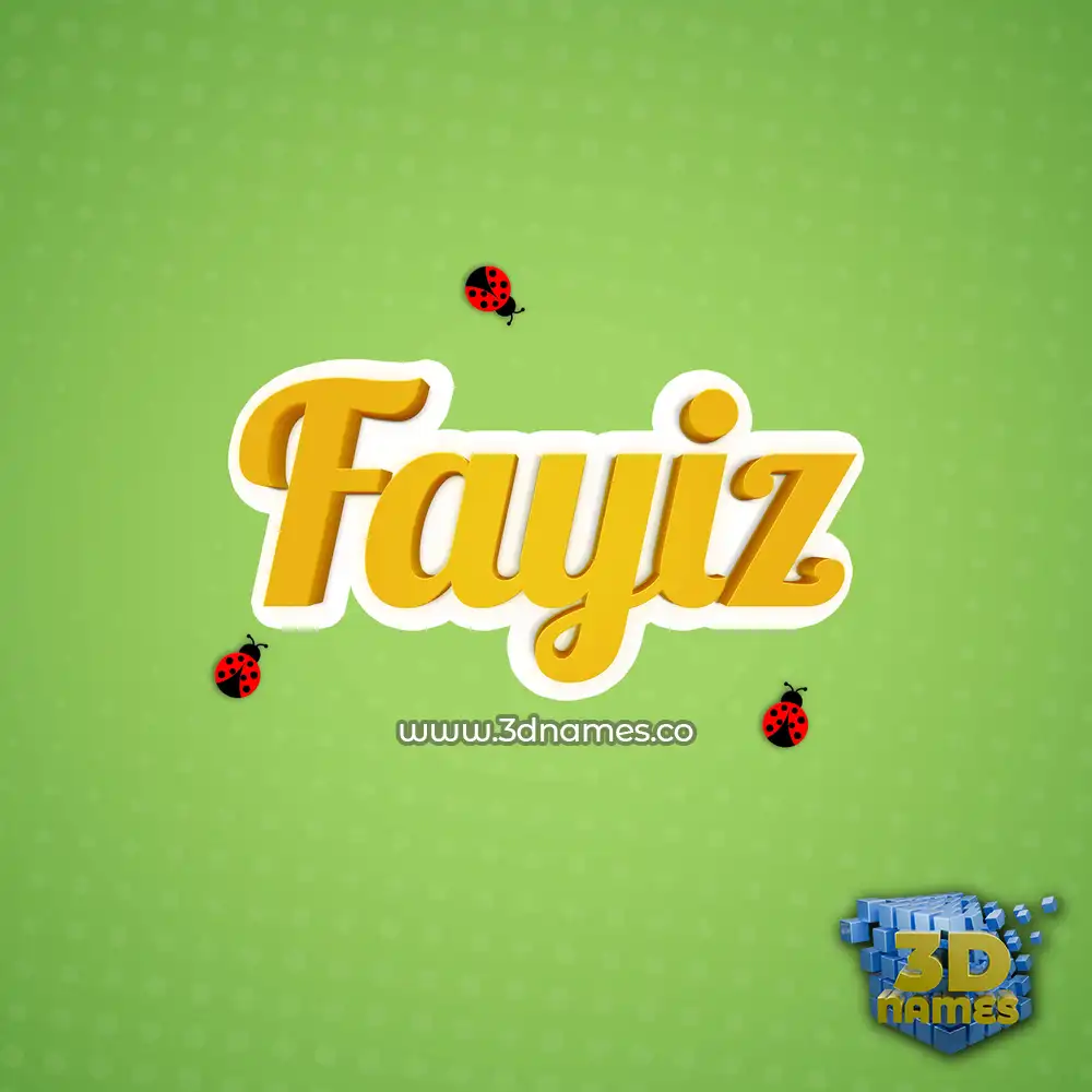 fayiz in Ladybugs style - 3D name wallpaper