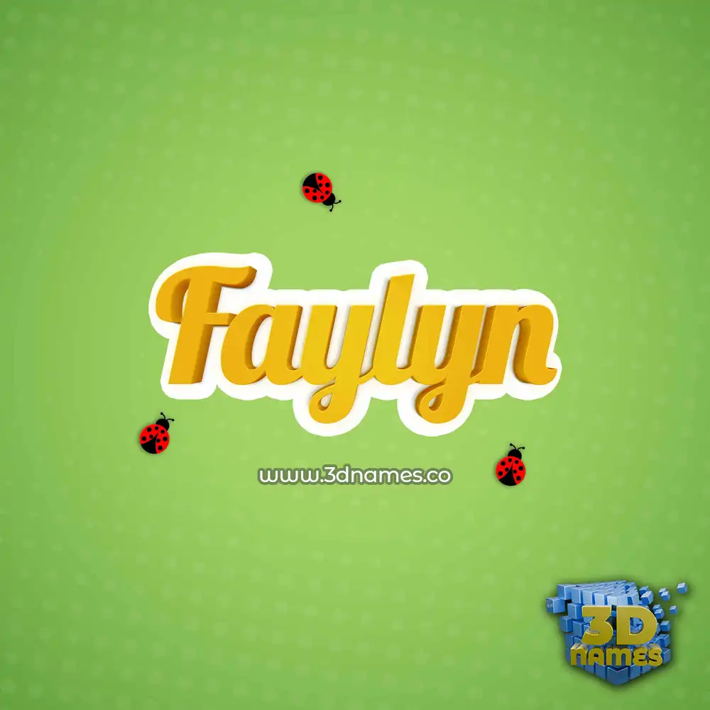 faylyn in Ladybugs style - 3D name wallpaper