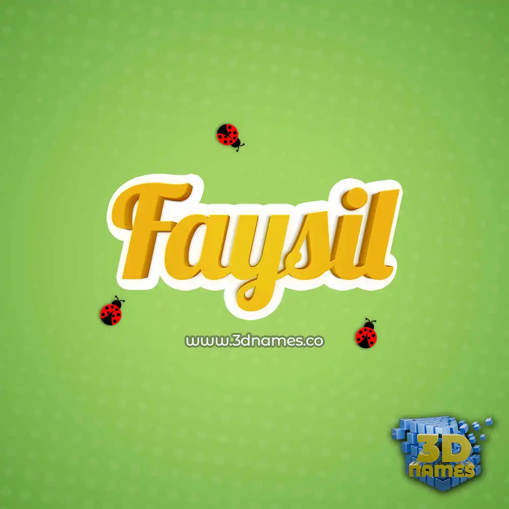 faysil in Ladybugs style - 3D name wallpaper