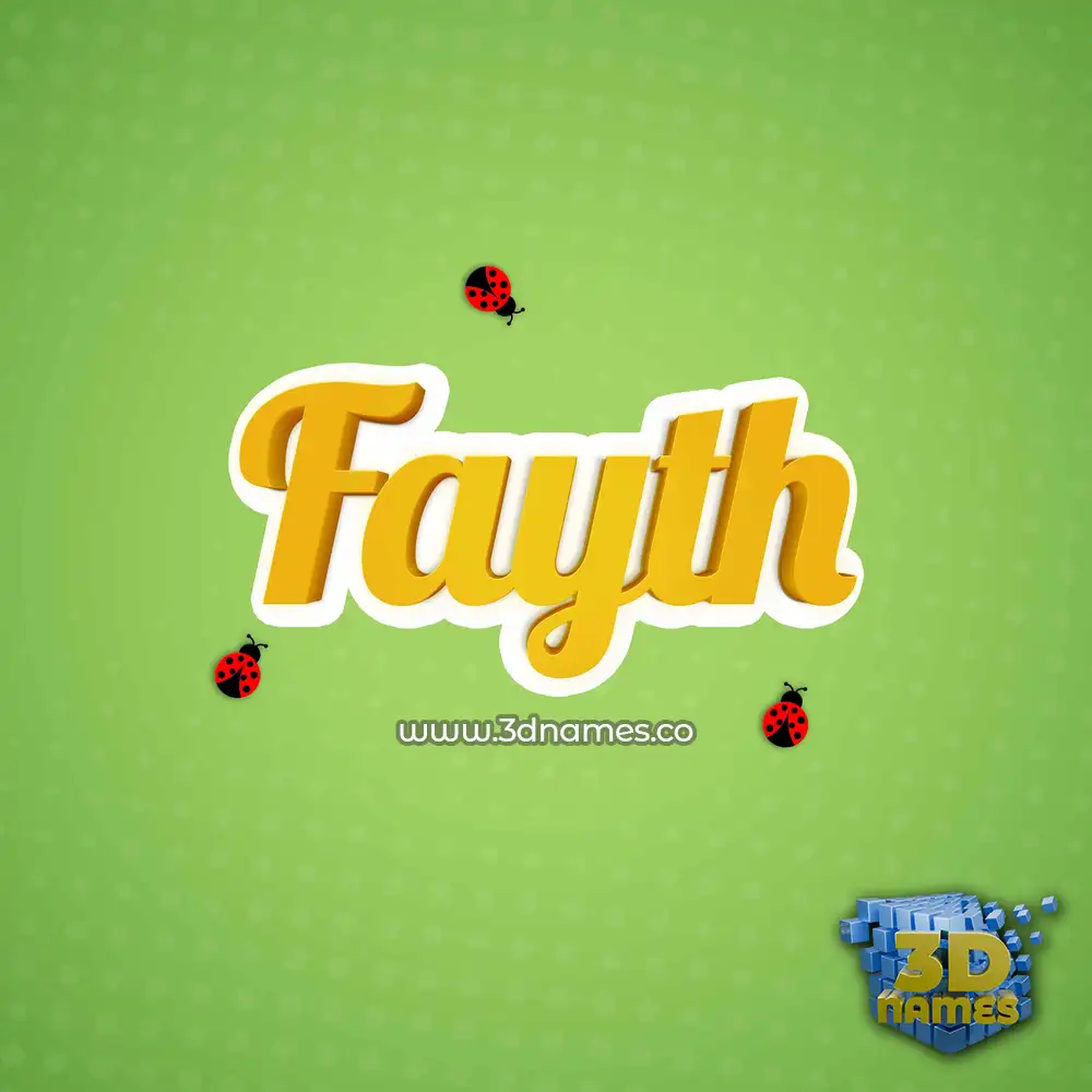 fayth in Ladybugs style - 3D name wallpaper