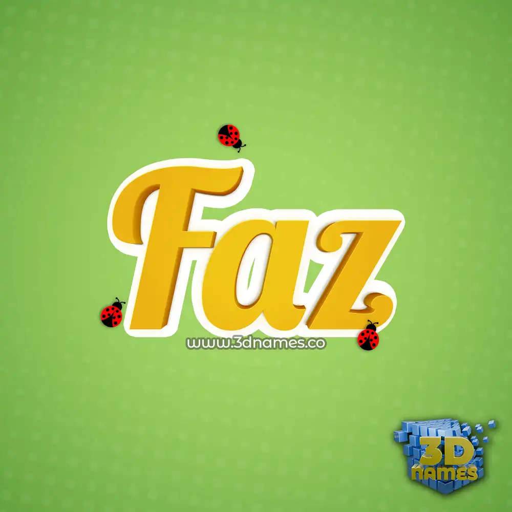 faz in Ladybugs style - 3D name wallpaper