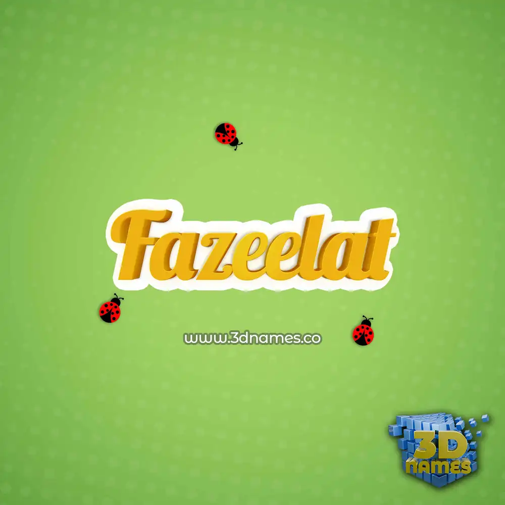 fazeelat in Ladybugs style - 3D name wallpaper