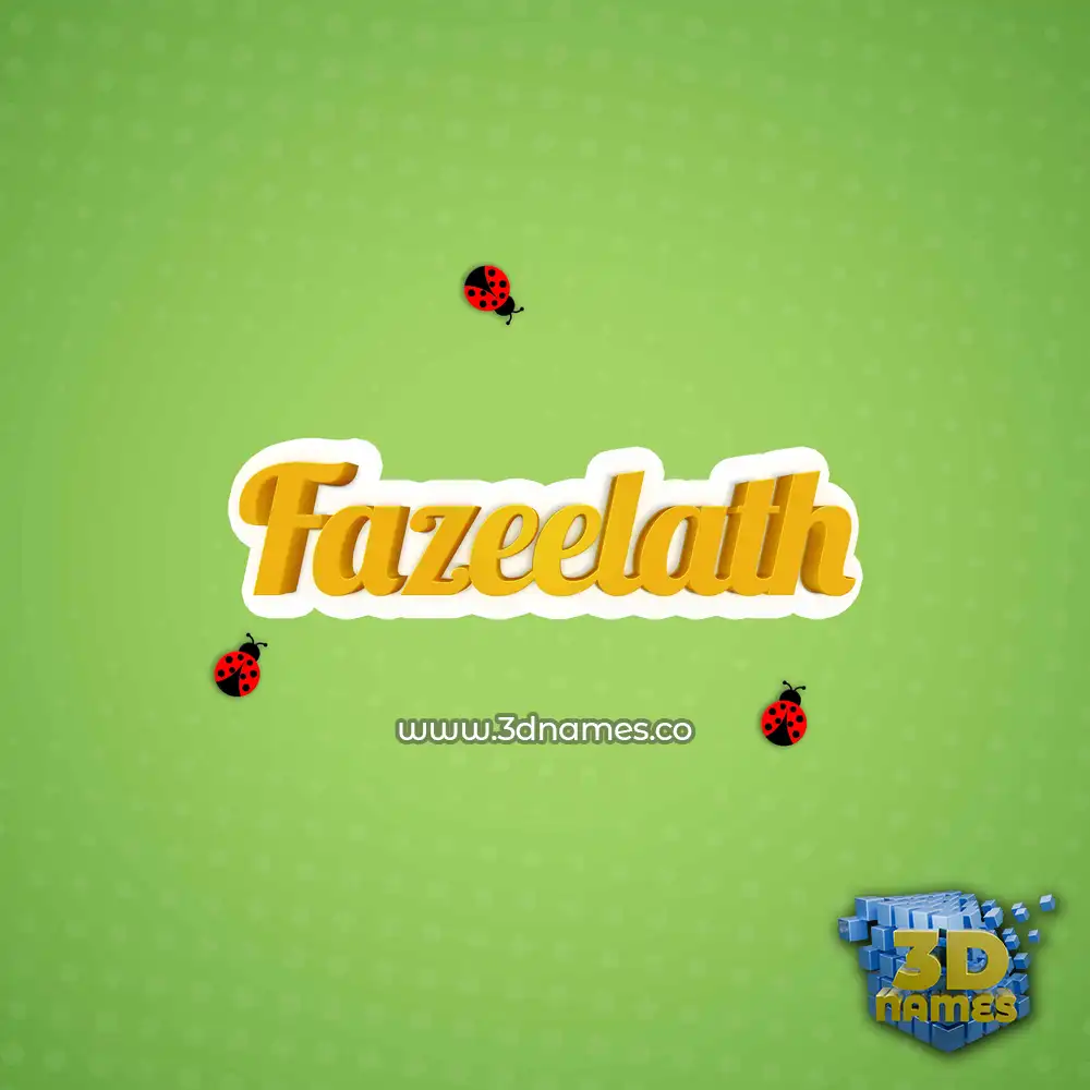 fazeelath in Ladybugs style - 3D name wallpaper