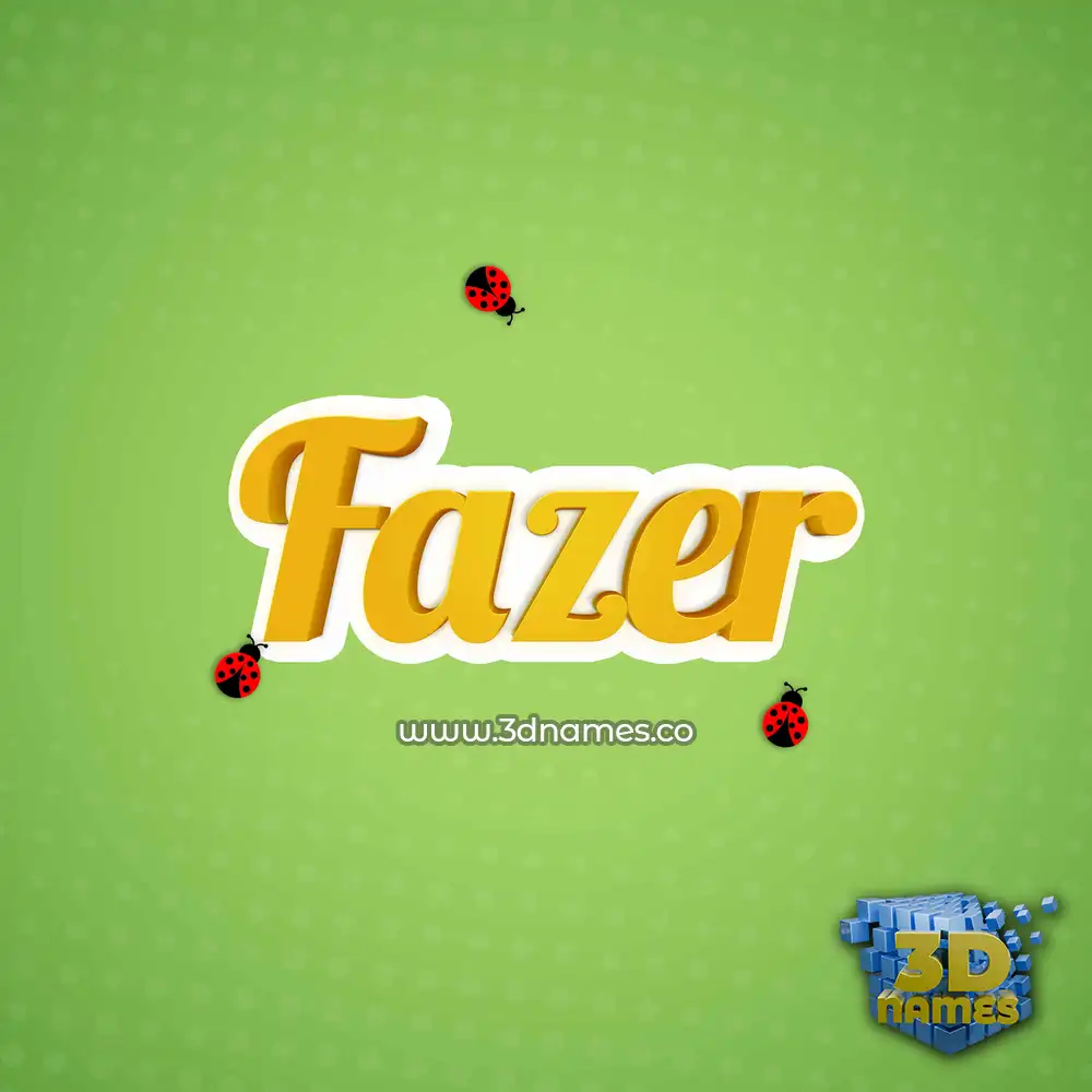 fazer in Ladybugs style - 3D name wallpaper