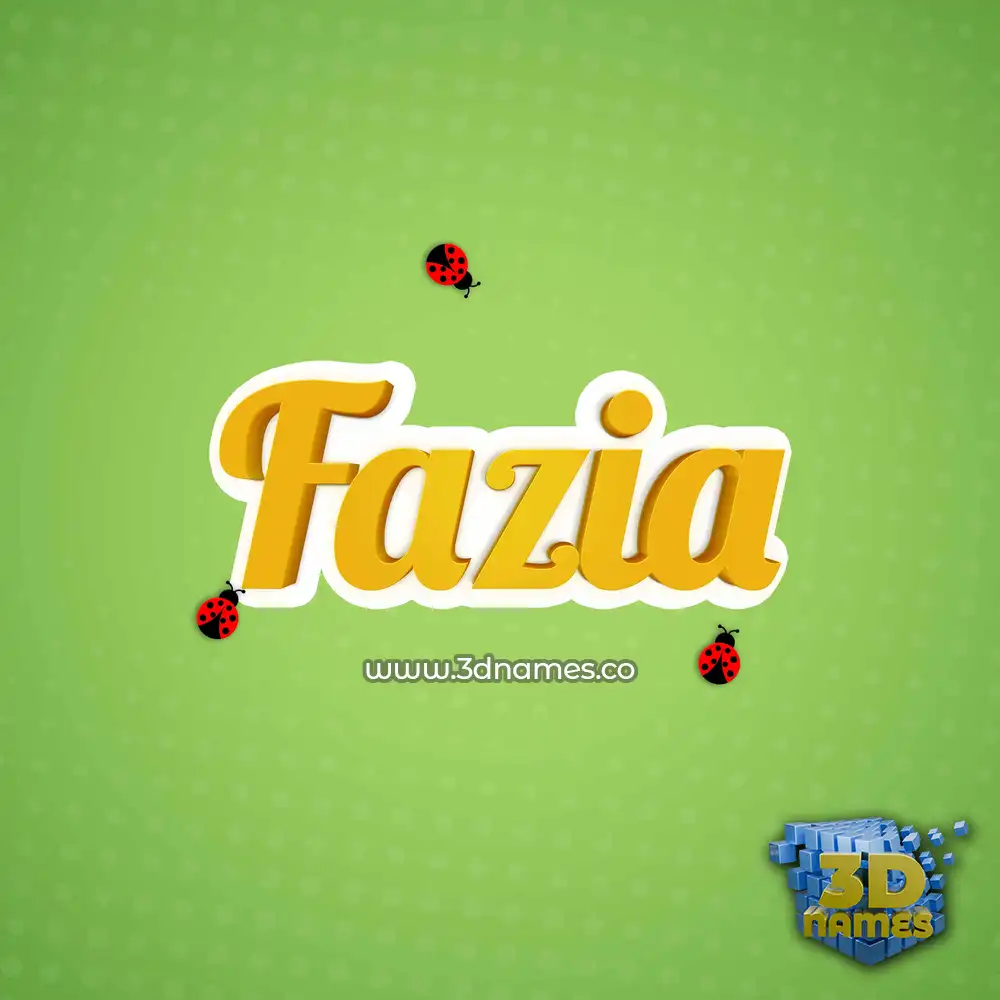 fazia in Ladybugs style - 3D name wallpaper