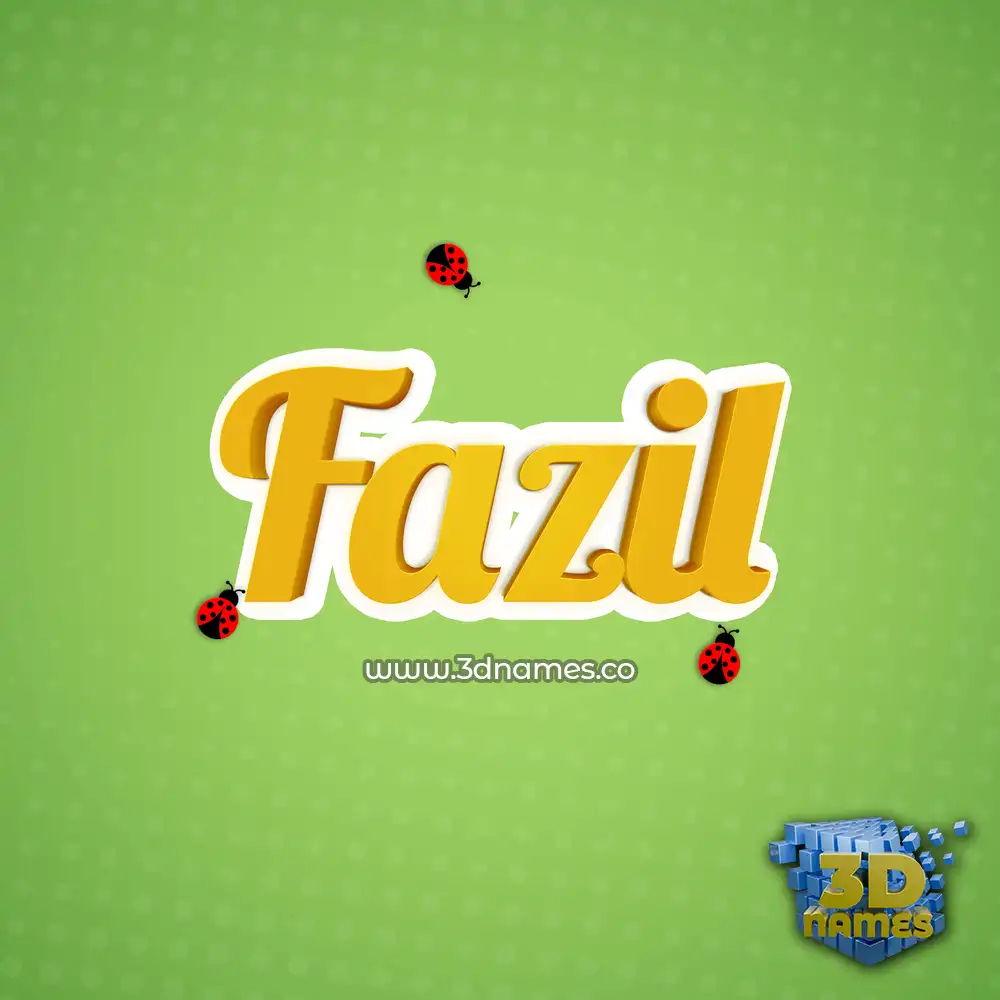 fazil in Ladybugs style - 3D name wallpaper