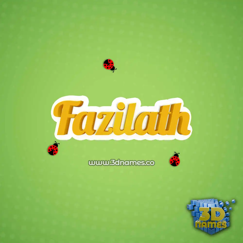 fazilath in Ladybugs style - 3D name wallpaper
