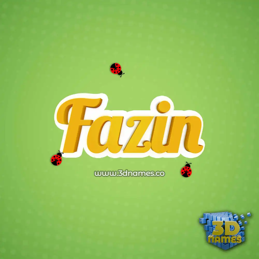 fazin in Ladybugs style - 3D name wallpaper