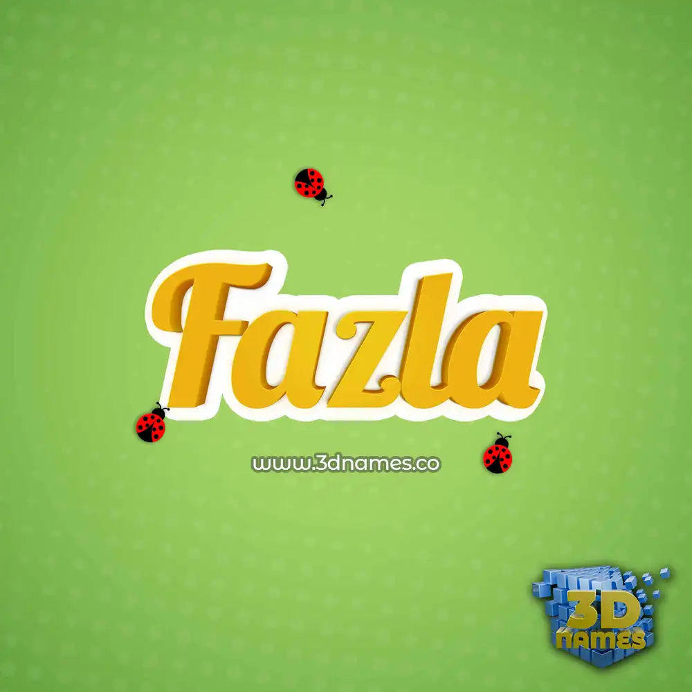 fazla in Ladybugs style - 3D name wallpaper