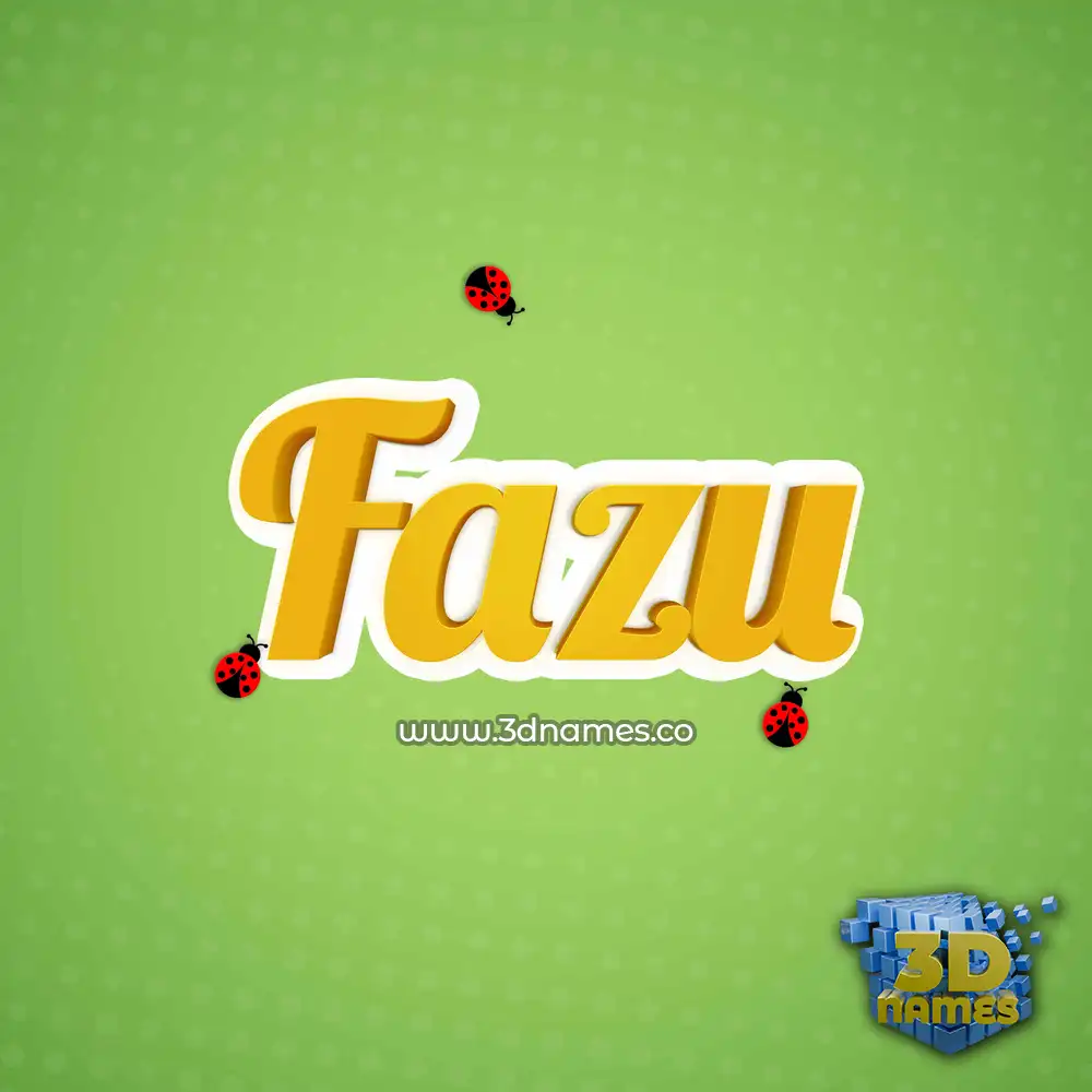 fazu in Ladybugs style - 3D name wallpaper