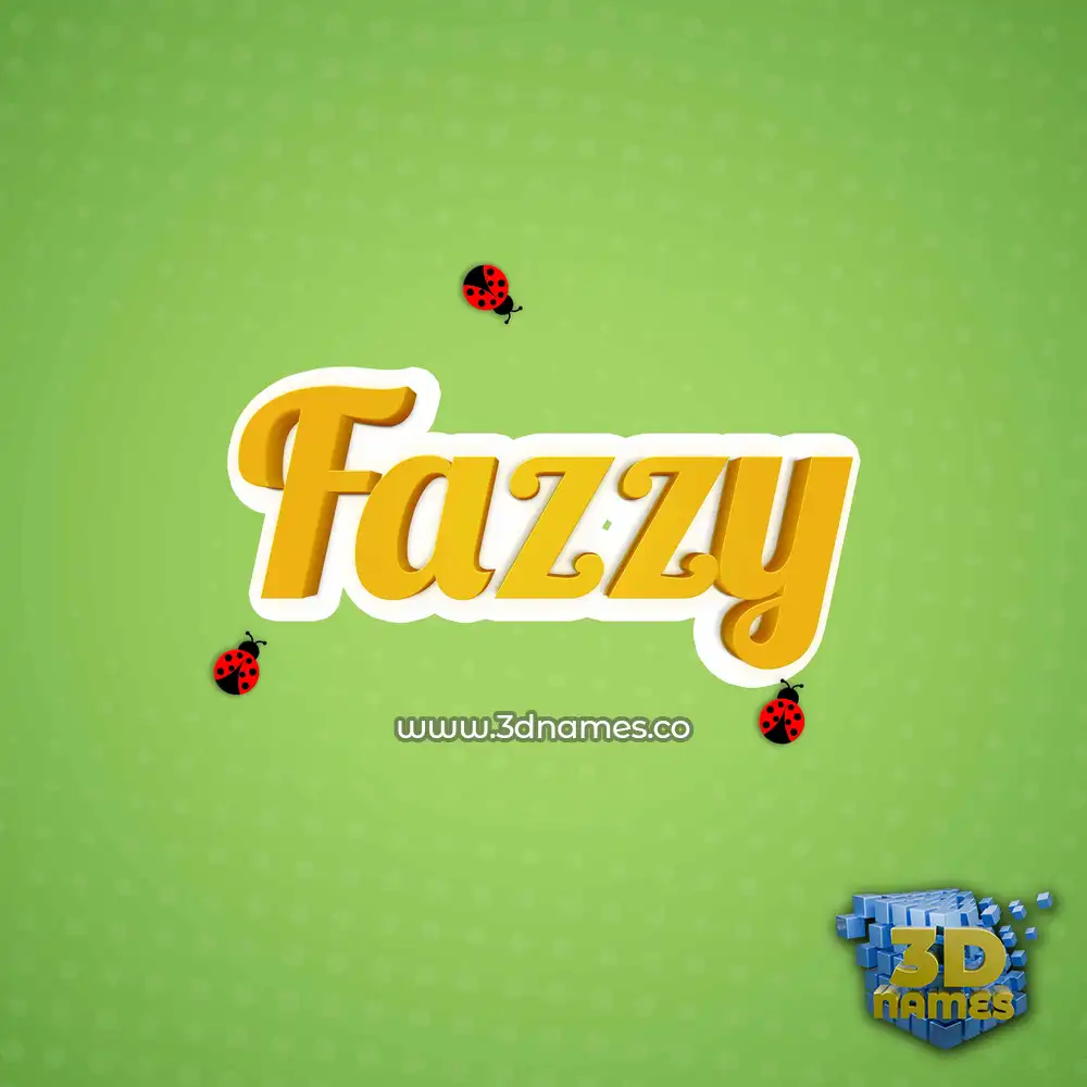 fazzy in Ladybugs style - 3D name wallpaper