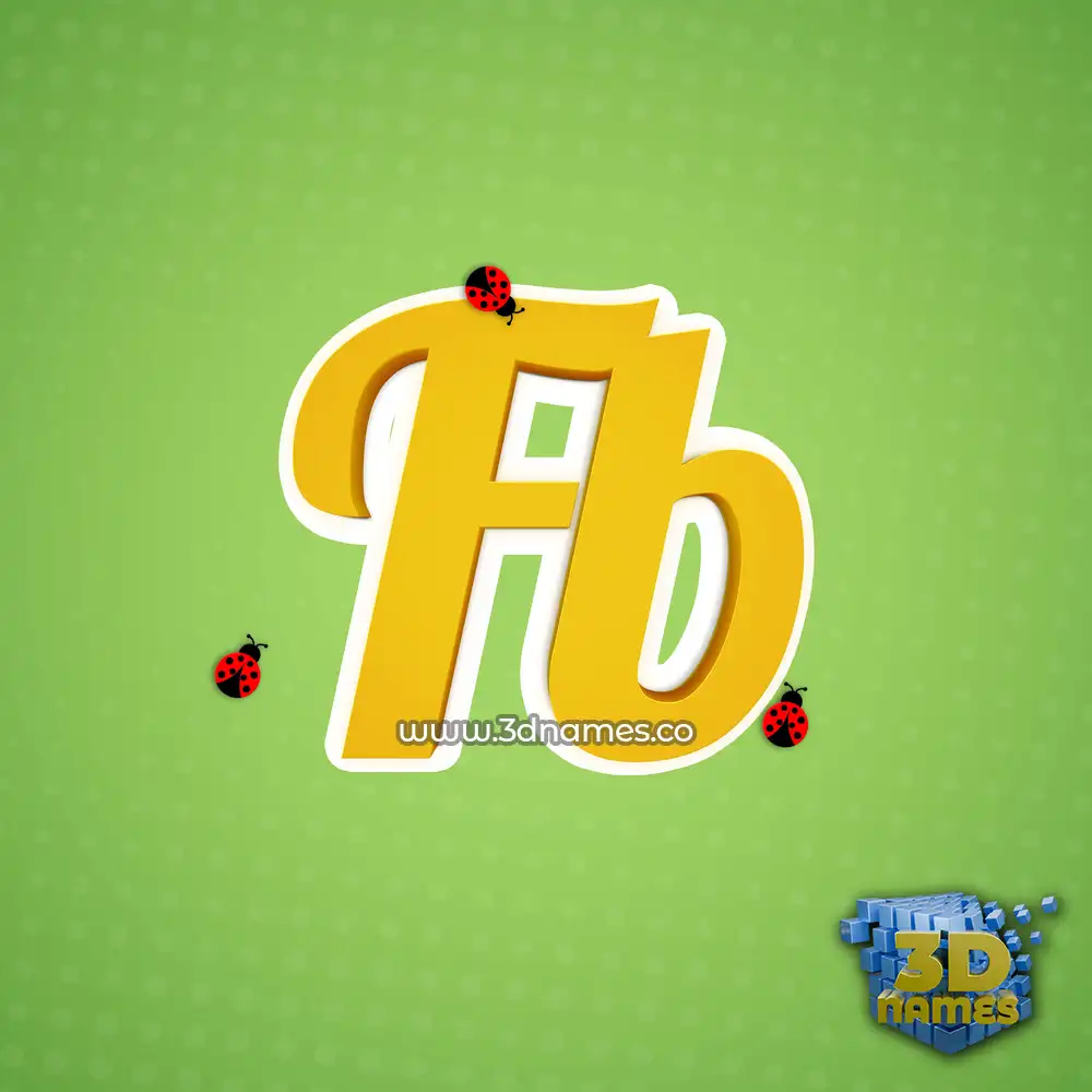 fb in Ladybugs style - 3D name wallpaper