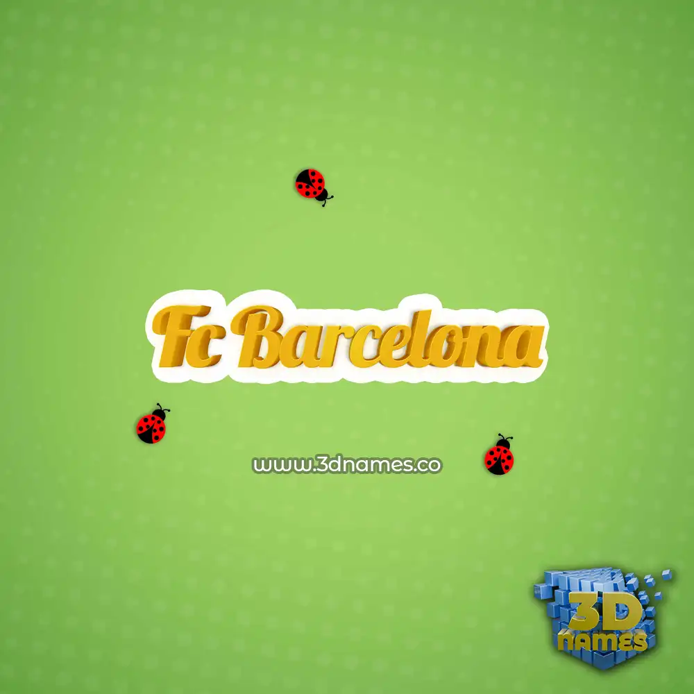 fc barcelona in Ladybugs style - 3D name wallpaper
