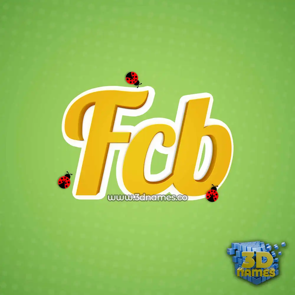 fcb in Ladybugs style - 3D name wallpaper
