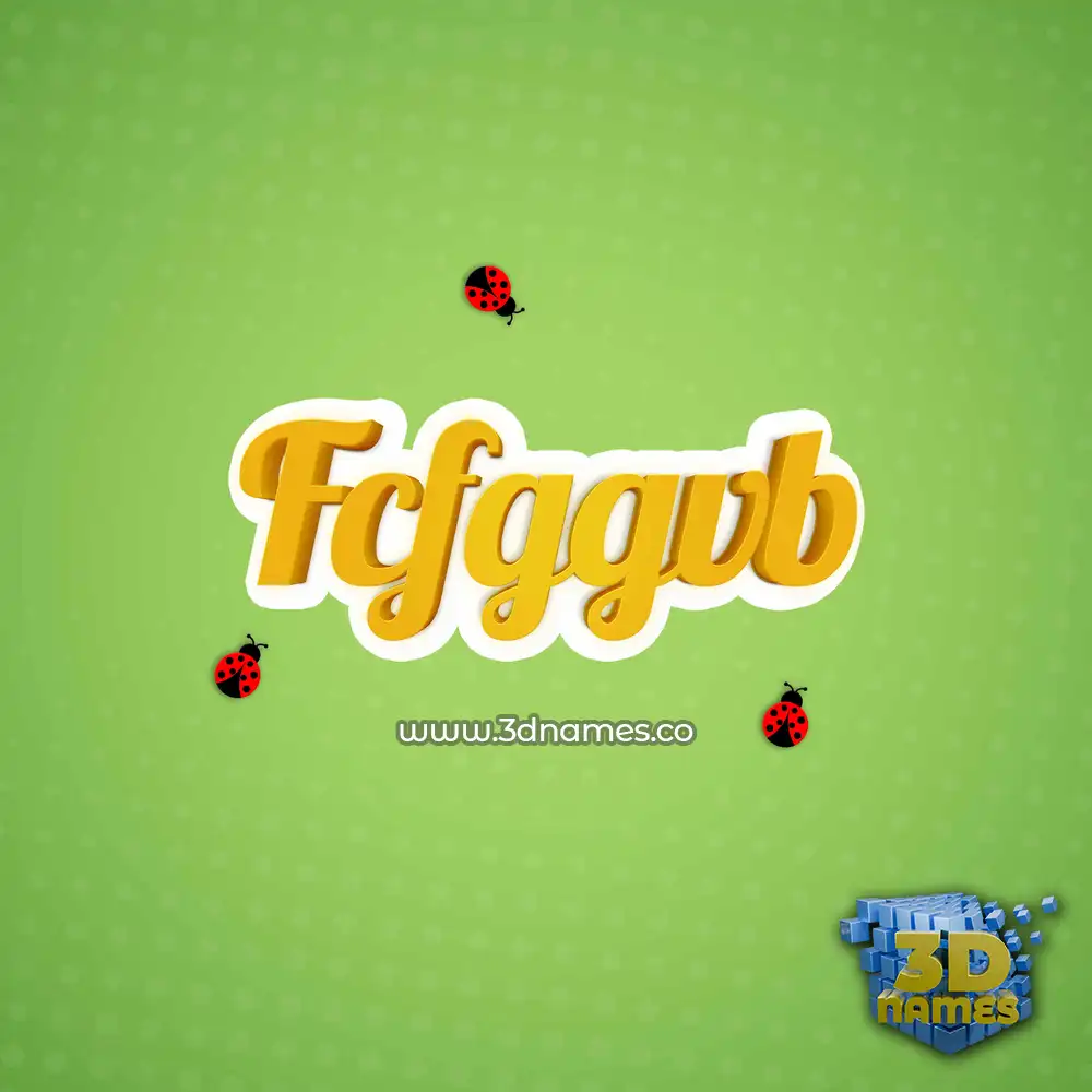 fcfggvb in Ladybugs style - 3D name wallpaper