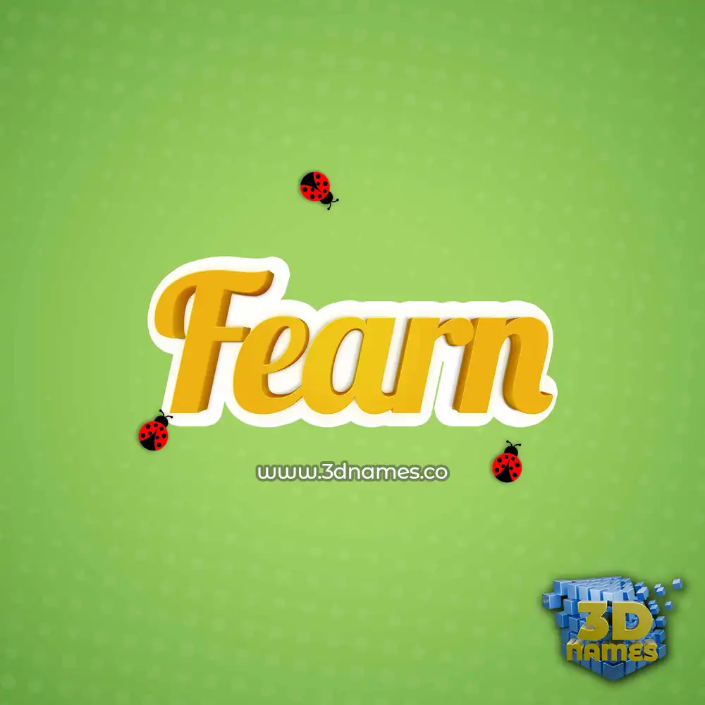 fearn in Ladybugs style - 3D name wallpaper