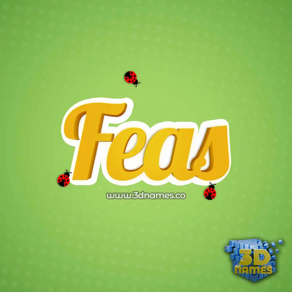 feas in Ladybugs style - 3D name wallpaper