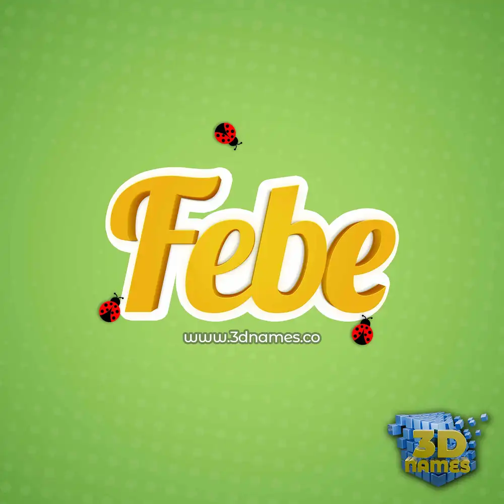 febe in Ladybugs style - 3D name wallpaper