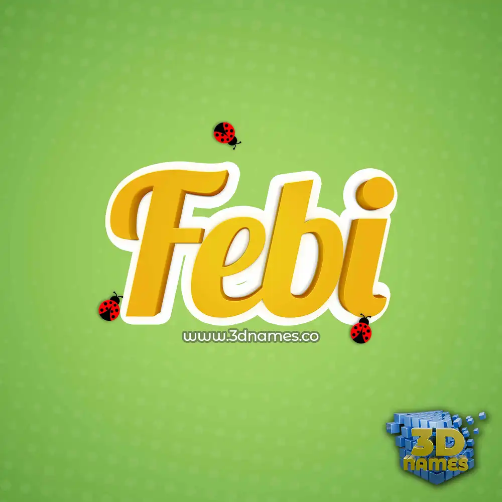 febi in Ladybugs style - 3D name wallpaper