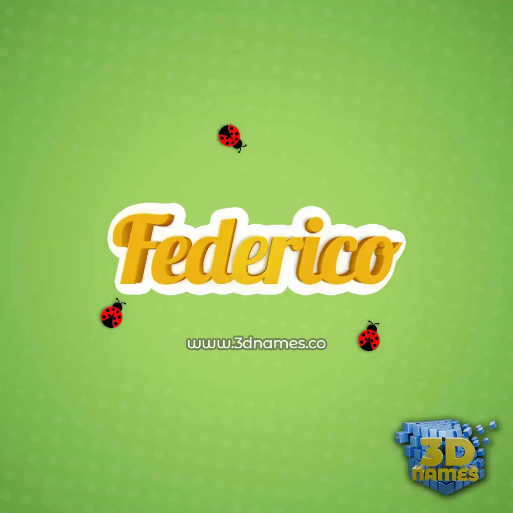 federico in Ladybugs style - 3D name wallpaper