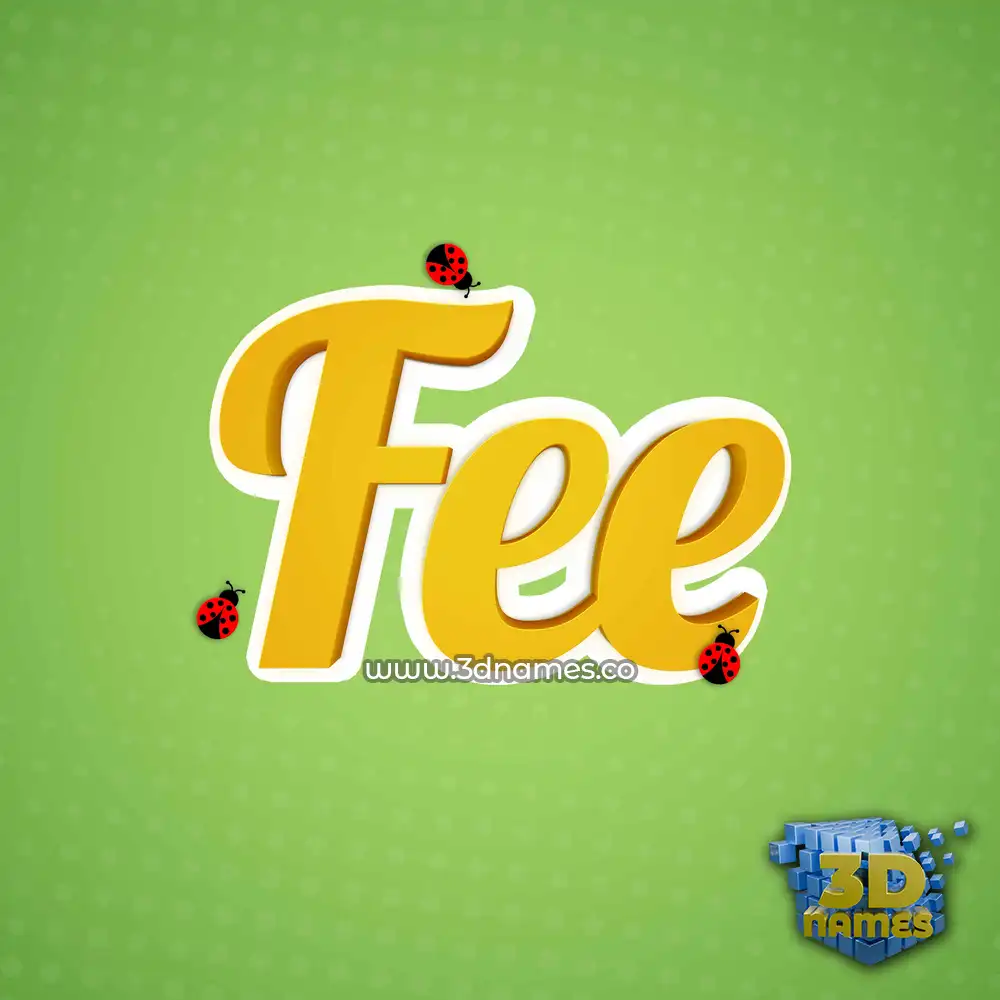 fee in Ladybugs style - 3D name wallpaper