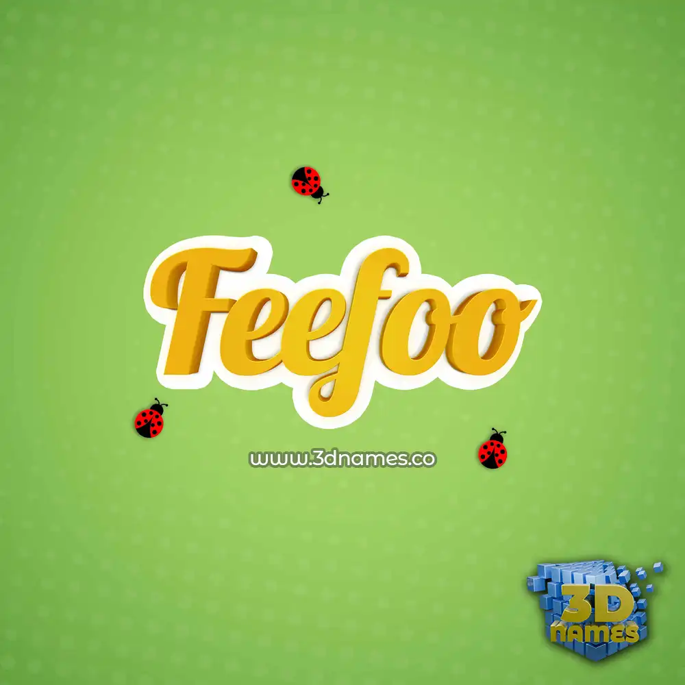 feefoo in Ladybugs style - 3D name wallpaper